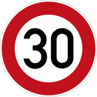 Verkehrsschild 30 km/h
